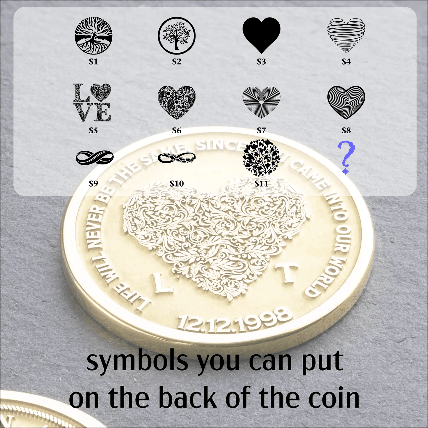 Golden Commemorative Coin: The Ultimate Testament to Your Love Story - Custom-Coins.Gift