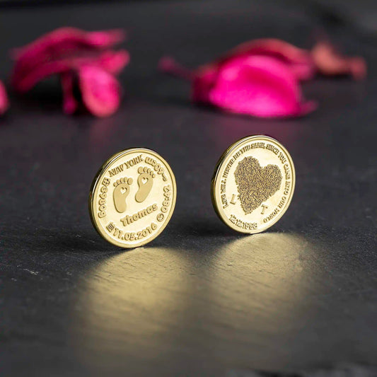 Best New Mum Gift - Personalised Gold-like Commemorative Coin - Custom-Coins.Gift
